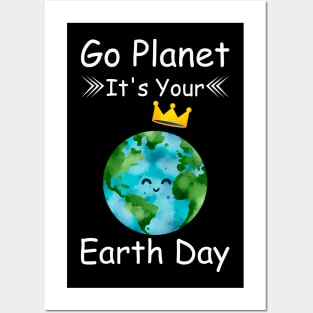 Cute Cartoon Earth Day Posters and Art